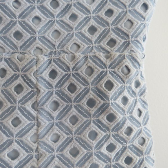 NICHOLAS Baby Blue Lace Eyelet Cut Out Pencil Dress - Size US 4 - Picture 8 of 16